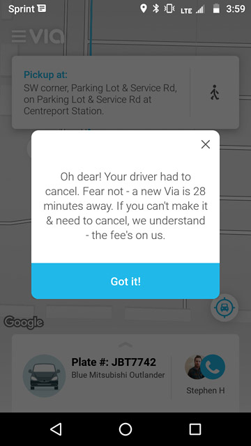 Via App screenshot