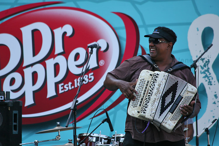 Music performance by Chubby Carrier during the State Fair of Texas